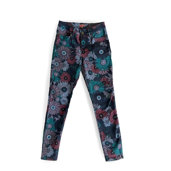 Modcloth Floral Skinny Jeans, ankle length, small - Picture 2 of 14